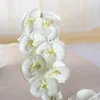 Wholesale-Artificial Butterfly Orchid Silk Flower Bouquet Phalaenopsis Wedding Home Decor Fashion DIY Living Room Art Decoration