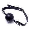 Svart 48mm Silicone Ball Gag för par Vuxen Bondage Sexleksaker BDSM Bondage Sex Produkter för Slave Game Erotiska leksaker Sexiga leksaker