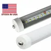 36W 8ft LED-Röhrenlicht T8 6000K kaltweiße Farbe AC100-305V FA8 Einzelstift-LED-Leuchtstoffröhrenlampen 25er-Pack 45W