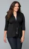 Vestes pour femmes Vente en gros - Plus Taille Vêtements pour femmes 5XL 6XL Veste Ceinture Bomber Noir Casual Lâche Big Jaqueta Feminina Cardigan1