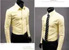 Wholesale-Mens Slim fit Unique neckline stylish Dress long Sleeve Shirts Mens dress shirts 17colors ,size: M-XXXL 6492