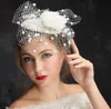 NEW Wedding party bride veil headpieces the bride hat headdress flower bud silk gauze feast stage performance Adult Ceremony Hair 4851838