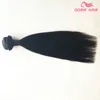 Indian Human Hair Weave 3 buntar Silky Straigh Obehandlat Virgin Haft Weft Weaving Extension Gratis frakt USPS