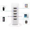 20W 4A 5 Ports USB Wand Ladegerät US EU UK Stecker AC Power Universal Lade Adapter Für iphone Samsung HTC LG Smartphone