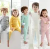 Ins Autunno Inverno Ragazze Ragazzi Vestiti Set Bambini Pigiami per bambini Set Loungewear T-shirt in cotone + Pantaloni 2 pezzi Abiti per bambini W079