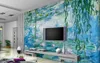 Väggbakgrund Wallpaper Diamond Custom Blue Ocean Swim Dolphin Coral Fish TV Bakgrund 3D Wallpaper Walls3903118