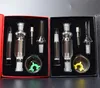 Hettsäljande 10 mm Mini Micro NC-kit med titanspets Nail Ash Catcher Dab Straw Glaspipor Glas Bongs Stor rea