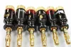 50pcs/lot Nakamichi 4mm Banana PCA Plug Spiral Type 24K Gold Screw Stereo Speaker Audio Copper Terminal Adapter Electronic Connector