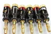 50 teile/los Nakamichi 4mm Banana PCA Stecker Spirale Typ 24K Gold Schraube Stereo Lautsprecher Audio Kupfer Terminal Adapter elektronische Stecker