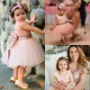 Küçük Sevimli Kız Elbise Düğün İçin Jewel Kolsuz Pageant elbise Sheer Dantel Geri Aplike Büyük Sequins Bow Tül Parti Elbiseler