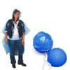 Imperméable sphérique en plastique boule porte-clés jetables portables imperméables Poncho couvertures de pluie voyage Tour voyage pluie