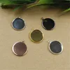 Boyute 50st Silver Plated Pendant Blank Tray 10mm 12mm 14mm 16mm 18mm 20mm 25mm CAMO CABOCHON BASE SETOM FÖR SMEYCH MAGE266Q