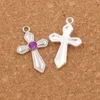 Crystal Sword Dots Cross Charms 120pcs/lot 6Colors Silver Plated 16x26mm Pendants Fashion Jewelry Fit Bracelets Necklace Earrings L1554