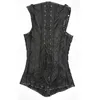 Corset Steampunk Corsets et Bustiers minceur gothique Corsage Corselet Corsets Sexy sangle noire Corset désossage en acier Bustier267u