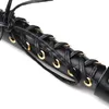 BDSM Fetish Leather Shoelace Whip Harness Flogger Slamp Hips Spanking Restraints Whip Sex Toys For Women Erotic Toys Sex Products8693524