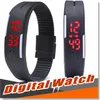 LED Digital Wrist Watch Ultra Thin Outdoor Sports rectangle Waterproof Gym Running touch screen Wristbands Rubber belt silicone bracelets