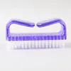 Nail Brush Tools File Nail Art Care Manicure Pedicure Soft Verwijder Dust Kleine Hoek Schoon 50 stks / partij