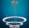 Modern Acrylic LED Pendant Light 3 Circle Suspension Chandeliers Lighting for Living Room Dining Room Bedroom