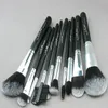 Jaf Fashionable 10 pièces Cosmetic Makeup Brush Set Professional Soft Taklon Fibre Make Up Brushes Tool Kit J10NNS