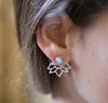 10 stijlen oorjack lotusbloem rug opknoping oorbellen jassen voor vrouwen meisjes eenvoudige chic oor oorbellen