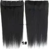 Luxury One Piece Clip in Human Hair Extensions Soft Silky Straight Remy 100g With Lace For Full Head Natural Color Blond Black Bro4794765