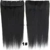 Top Grade Remy Clip In Human Hair Extensions Silky Rak 105g För Full Head Blond Black Brown Färg