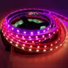 12V 5m / рулон SMD5050 RGB 300 водить гибкую прокладка ws2811 SMD 5050 RGB светодиодных полос света черных печатные платы водонепроницаемой IP67 60LEDs цифровой смарт-ленту лампы