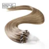 Estensione dei capelli con anello Micro Loop di qualità 9A 100 capelli umani peruviani con colore marrone 1 g Filo 100 g Confezione Grande sconto DHL 8510522