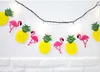 Hawaiian Tropical Flamingo Pineapple Banner Felt Flag Garland Bunting Summer Party Wedding Christmas hen night baby shower Decorat1580681
