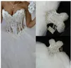 2016 Custom Luksusowe Kryształowe Suknie Ślubne Sexy Bling Beaded Perły Haft Sweetheart Neck White A Line Backless Corset Suknie ślubne