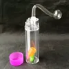 Mini tubo dell'acqua in acrilico rosso rosa per inviare accessori, tubi dell'acqua bong in vetro narghilè due funzioni per bong in vetro per piattaforme petrolifere