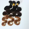 OMBRE Body Wave Pair Bundles Brazilian 1b / 4/2 27 Цветные человеческие волосы