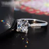 A anéis de casamento de alta qualidade Brand Jeia Sona Zirconia Diamond 925 Sterling Silver Engagement Anéis para Women7397601