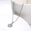 EVERFAST Fashion Stainless Steel Necklace,New Fashion Lotus Flower Pendant Necklaces Women Kids Long Chain Party Lucky Gift SN004
