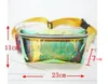 50pcs bel çantası kadınlar pvc jöle renk açık fanny göğüs paketi ışıltı festivali hologram plaj çantası boyutu 10inch