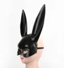 Domowe ogród kobiet dziewczyna impreza królicza maska ​​maska ​​czarna biała cosplay kostium słodki zabawna maska ​​na Halloween xb1