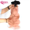 1B Pink Ombre Body Wave Brazilian Human Hair Weave Bundles Virgin Peachy Ombre Hair Extensions y R Hair Extensions 3 Bundles1864