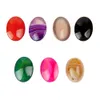 15x20mm Beleza Ágata Cabochão Oval Flatback Multi Color Bandado Ágata Pedra Cabochon Perfeito Suave Natural Genuine Gem Cabochão (Sem Furo)