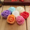 Wholesale- 100PCS Mini PE Foam Rose Artificial Flowers For Wedding Car Decoration DIY Pompom Wreath Decorative Valentine day Fake Flowers