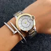 Mulher relógios de quartzo literal strass inlay escala relógio dial moda aço completo dial relógios de pulso calendário quartzo Watches285U