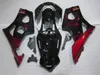 100% Fit Insprutning Mögel Fairings för Suzuki GSXR1000 2003 2004 Röda Flammor Black Bodywork Fairing Kit GSXR1000 2003 2004 OT12