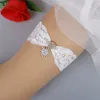 Vintage Bridal Garters Prom Garter Bridal Wedding Garter 1 Piece set White Lace Rhinestones In Stock Cheap Plus Size5472817