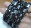 10 sztuk / partia Czarne Magnetyczne Zdrowe Bransoletki Zroszony Nici 8 Inch Dla DIY Craft Moda Biżuteria Prezent M22