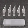 Rutschfeste Metall Skalpell Messer Werkzeuge Kit Cutter Gravur Handwerk Messer + 5er Klingen Handy PCB DIY Reparatur Handwerkzeuge