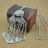 Gros-2016 Mode Gypsy Bohème Boho Bijoux Antique Argent Glands Long Sculpture Pièces Collier Pour Femmes Fine Jewelry