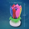 2 katmanlar Sihirli Müzik mum Doğum Günü Partisi Düğün Gökkuşağı Lotus Köpüklü Çiçek Mumlar hafif kek aksesuar Şenlikli Malzemeleri