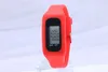600 stks / partij mix 12 kleuren mode digitale lcd stappenteller run stap loopafstand calorie teller horloge armband LED-stappenteller horloges LT023