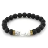 7 Chakra Natural Lava Stone Bracelet for Women Elastic Jewelry Men Essential Oil Diffuser Bracelets Yoga Beads Bangle Kimter-B348S FZ