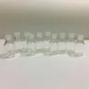 3ml Mini Glas Polish Lege Fles Met Borstel Zwart/Wit Deksel 16*42MM Ronde Clear cosmetische Cosmetische Nagellak Sample Containers Buis