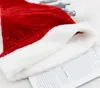 Wysokiej jakości Christmas Hat Dorosłych Christmas Party Cap Czerwony Pluszowy Kapelusz Dla Santa Claus Kostium Christmas Decoration Prezent WA1499